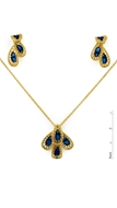 Picture of Moving Gold Plated Crystal 2 Pieces Jewelry Sets