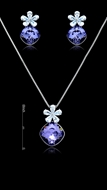 Picture of Durable Zine-Alloy Purple 2 Pieces Jewelry Sets