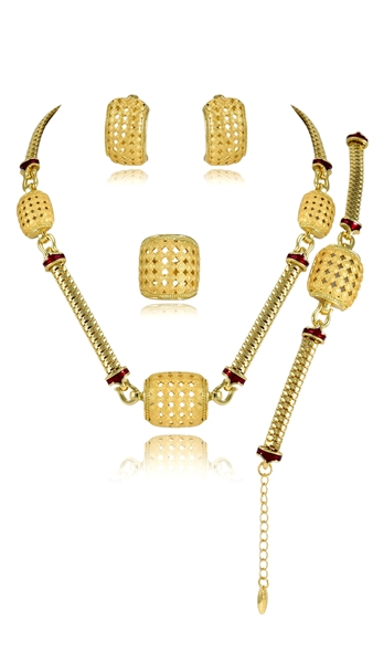 Picture of Long Lasting Dubai Style Original Design 4 Pieces Jewelry Sets