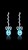 Picture of Fashionable Zinc-Alloy Sea Blue Drop & Dangle