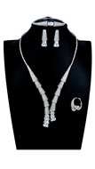 Picture of Good Quality Platinum Plated Elegant 4 Pieces Jewelry Sets