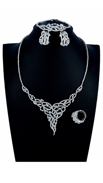 Picture of Cost Worthy Cubic Zirconia Luxury 4 Pieces Jewelry Sets