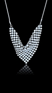 Picture of Fair White Platinum Plated Collar 16 OR 18 Inches