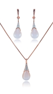 Picture of Well Designed Rose Gold Plated Opal (Imitation) 2 Pieces Jewelry Sets