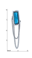 Picture of Beautiful Shaped Platinum Plated Concise Drop & Dangle