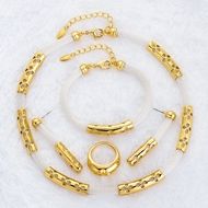 Picture of New Step Zinc-Alloy Gold Plated 4 Pieces Jewelry Sets