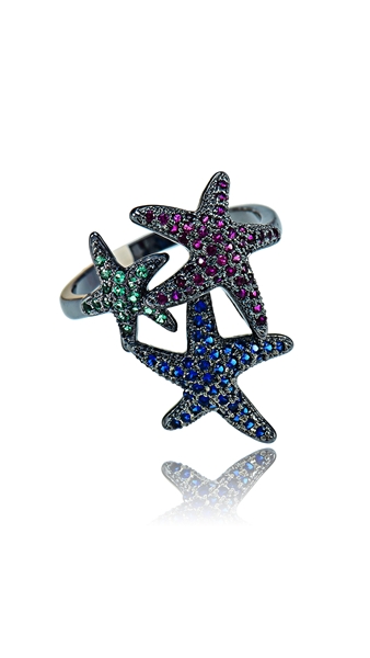 Picture of Kind  Gunmetel Plated Zinc-Alloy Fashion Rings