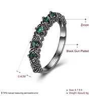 Picture of China Green Gunmetel Plated Fashion Rings