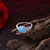 Picture of Online Blue Platinum Plated Fashion Rings