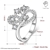 Picture of Shinning Platinum Plated White Fashion Rings