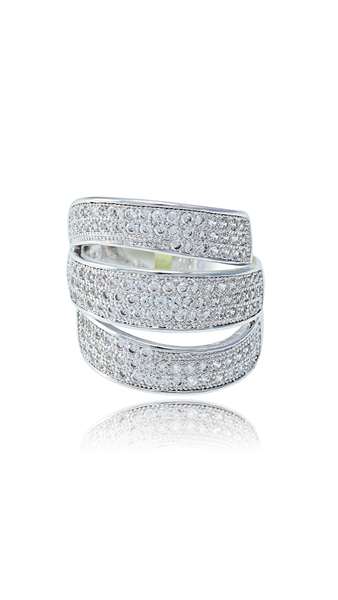 Picture of Cheapest Big Platinum Plated Fashion Rings