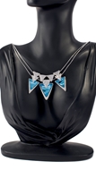 Picture of Superb Quality Platinum Plated Geometric Collar 16 OR 18 Inches