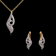 Picture of  Small Copper Or Brass Necklace And Earring Sets 3FF054581S