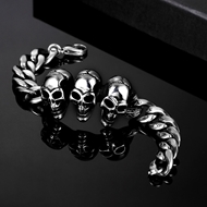 Picture of Skull Stainless Steel Link & Chain Bracelet Factory Direct Supply