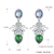 Picture of Designer Platinum Plated Medium Dangle Earrings with Easy Return