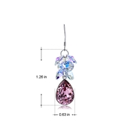 Picture of Distinctive Purple Swarovski Element Dangle Earrings with Low MOQ