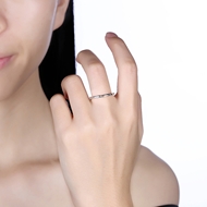 Picture of Charming Platinum Plated Small Adjustable Ring As a Gift