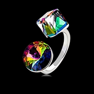 Picture of Zinc Alloy Swarovski Element Adjustable Ring at Great Low Price