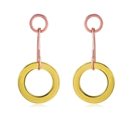 Picture of Big Platinum Plated Dangle Earrings at Unbeatable Price