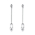 Picture of Designer Platinum Plated White Dangle Earrings with No-Risk Return