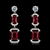 Picture of Beautiful Cubic Zirconia Platinum Plated Dangle Earrings