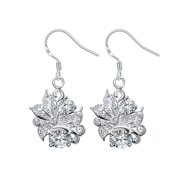 Picture of Hot Selling Platinum Plated Cubic Zirconia Drop & Dangle Earrings from Top Designer