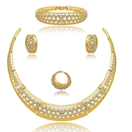 Picture of Cultured Big Rhinestone 4 Pieces Jewelry Sets