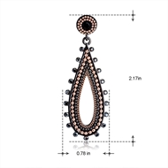 Picture of Low Cost Gunmetal Plated Black Dangle Earrings with Low Cost