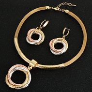 Picture of Casual Zinc Alloy Necklace and Earring Set with Beautiful Craftmanship