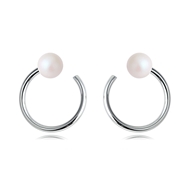 Picture of Low Cost Platinum Plated Fashion Stud Earrings with Beautiful Craftmanship