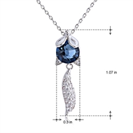 Picture of Most Popular Swarovski Element Blue Pendant Necklace