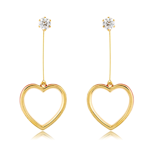 Picture of Zinc Alloy Love & Heart Dangle Earrings at Great Low Price