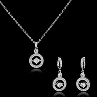 Picture of Fabulous Platinum Plated Cubic Zirconia 2 Pieces Jewelry Sets