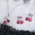 Picture of Brand New Pink Swarovski Element Necklace and Earring Set Factory Supply