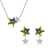 Picture of Impressive Colorful Swarovski Element Necklace and Earring Set with Low MOQ