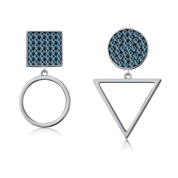 Picture of 925 Sterling Silver Blue Dangle Earrings in Flattering Style