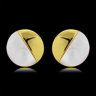 Picture of Brand New White Shell Stud Earrings with Full Guarantee