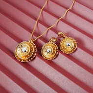 Picture of Impressive Gold Plated Dubai Necklace and Earring Set with Low MOQ