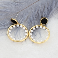 Picture of Good Quality Artificial Pearl White Dangle Earrings