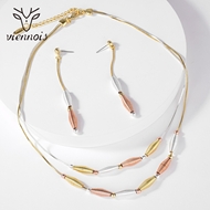 Picture of Unusual Casual Multi-tone Plated Necklace and Earring Set