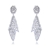 Picture of Hypoallergenic Platinum Plated White Dangle Earrings with Easy Return