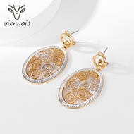 Picture of Brand New Gold Plated Big Dangle Earrings with Full Guarantee