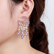 Picture of Inexpensive Gold Plated Cubic Zirconia Dangle Earrings from Reliable Manufacturer