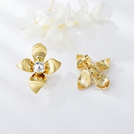 Picture of Dubai Gold Plated Stud Earrings with Speedy Delivery