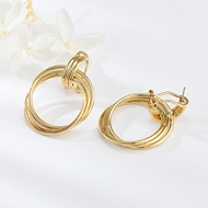 Picture of Fancy Dubai Rose Gold Plated Drop & Dangle Earrings