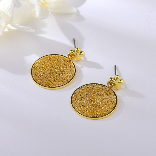 Picture of Eye-Catching Gold Plated Dubai Dangle Earrings with Member Discount