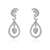 Picture of Hot Selling White Platinum Plated Dangle Earrings with No-Risk Refund