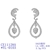 Picture of Hot Selling White Platinum Plated Dangle Earrings with No-Risk Refund