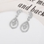 Picture of Hot Selling White Platinum Plated Dangle Earrings with No-Risk Refund