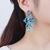 Picture of Best Cubic Zirconia Blue Dangle Earrings